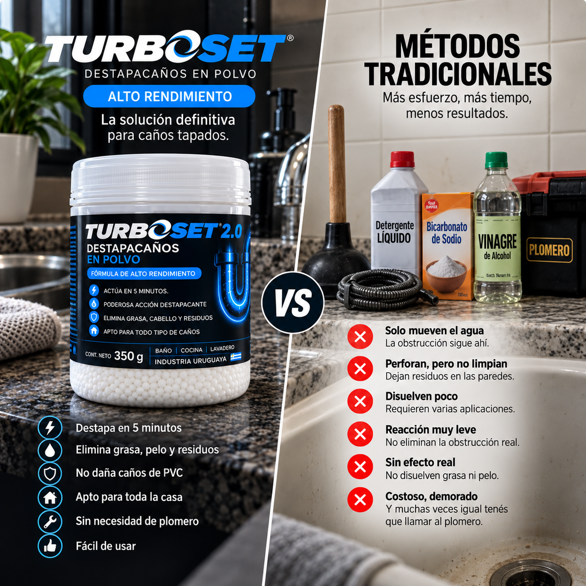 TURBOSET - Destapa tu Cañería en Minutos