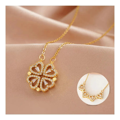 Collar De Corazones Convertible a Trébol
