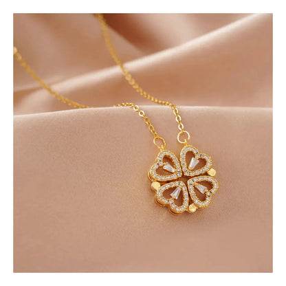 Collar De Corazones Convertible a Trébol